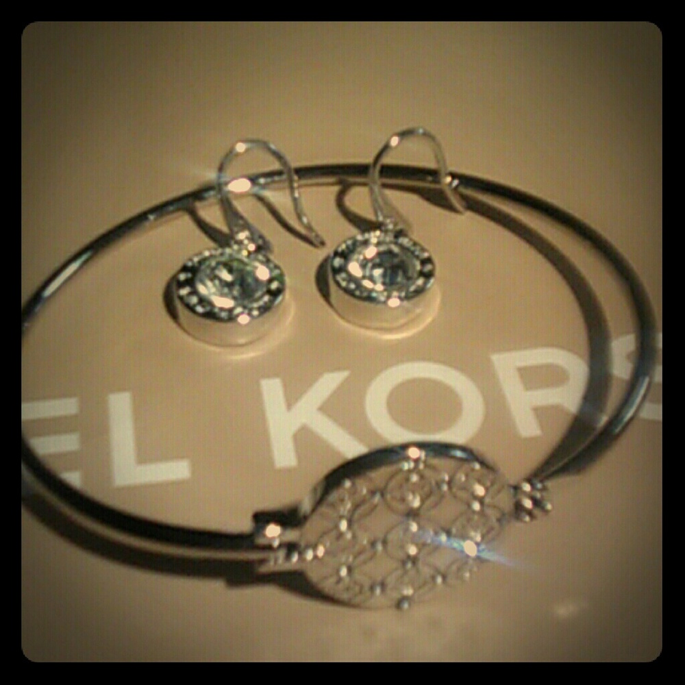 Michael Kors Silver Crystal 3pc Set